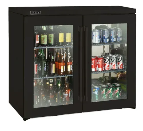 Perlick Corporation BBRN80 Silver 4 Solid Door Refrigerated Back Bar Storage Cabinet, 120 Volts