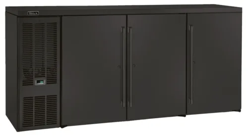 Perlick Corporation BBSN72 Silver 3 Solid Door Refrigerated Back Bar Storage Cabinet, 120 Volts
