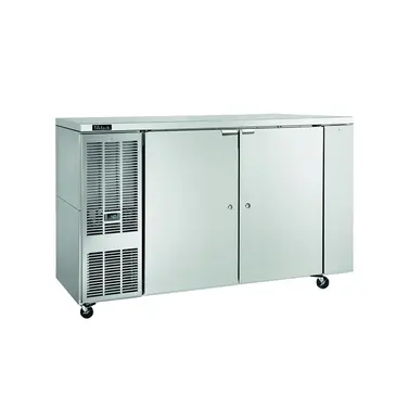 Perlick Corporation DDC68 2 Taps 1/2 and 1/4 Barrel Draft Beer Cooler - Stainless Steel, 3 Kegs Capacity, 120 Volts