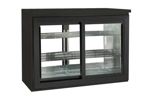 Perlick Corporation SDBR96 Silver 4 Glass Door Refrigerated Back Bar Storage Cabinet, 120 Volts