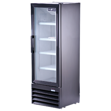 Spartan Refrigeration SGM-10RV 21.7'' Black 1 Section Swing Refrigerated Glass Door Merchandiser