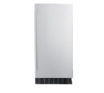 Summit Commercial FF1532BCSS 14.75'' 1 Section Undercounter Refrigerator with 1 Right Hinged Solid Door and Front Breathing Compressor