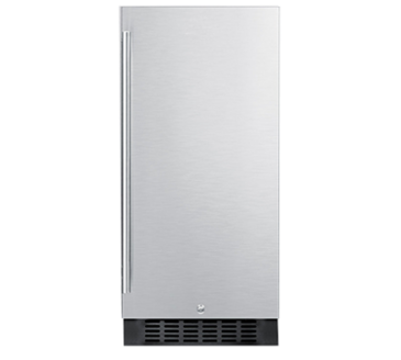 Summit Commercial FF1532BSS 14.75'' 1 Section Undercounter Refrigerator with 1 Right Hinged Solid Door and Front Breathing Compressor