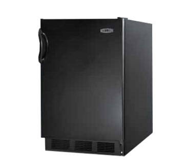 Summit Commercial FF6BK7 23.63'' 1 Section Undercounter Refrigerator with 1 Right Hinged Solid Door and Front Breathing Compressor