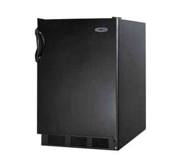 Summit Commercial FF6BKBI7 23.63'' 1 Section Undercounter Refrigerator with 1 Right Hinged Solid Door and Front Breathing Compressor