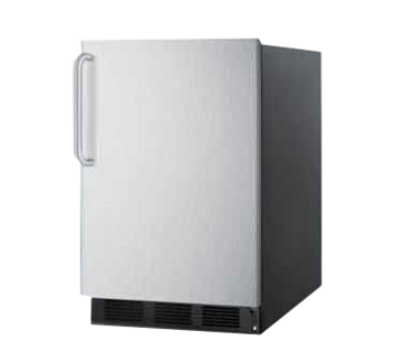 Summit Commercial FF6BKBI7SSTB 23.63'' 1 Section Undercounter Refrigerator with 1 Right Hinged Solid Door and Front Breathing Compressor