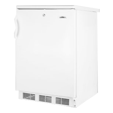 Summit Commercial FF6LW7 23.63'' 1 Section Undercounter Refrigerator with 1 Right Hinged Solid Door and Front Breathing Compressor
