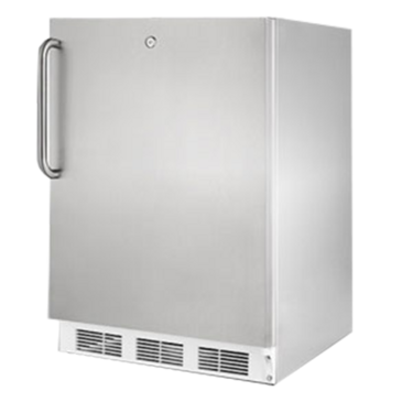 Summit Commercial FF6LW7CSS 23.75'' 1 Section Undercounter Refrigerator with 1 Right Hinged Solid Door and Front Breathing Compressor