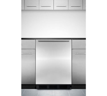 Summit Commercial FF7BKBISSHHADA 23.63'' 1 Section Undercounter Refrigerator with 1 Right Hinged Solid Door and Front Breathing Compressor