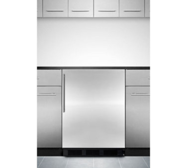 Summit Commercial FF7BKBISSHVADA 23.63'' 1 Section Undercounter Refrigerator with 1 Right Hinged Solid Door and Front Breathing Compressor
