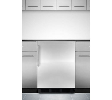Summit Commercial FF7BKBISSTBADA 23.63'' 1 Section Undercounter Refrigerator with 1 Right Hinged Solid Door and Front Breathing Compressor