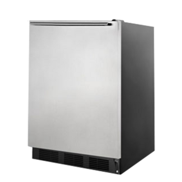 Summit Commercial FF7BKSSHH 23.63'' 1 Section Undercounter Refrigerator with 1 Right Hinged Solid Door and Front Breathing Compressor