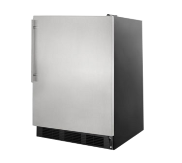 Summit Commercial FF7BKSSHVADA 23.63'' 1 Section Undercounter Refrigerator with 1 Right Hinged Solid Door and Front Breathing Compressor