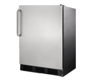 Summit Commercial FF7BKSSTBADA 23.63'' 1 Section Undercounter Refrigerator with 1 Right Hinged Solid Door and Front Breathing Compressor