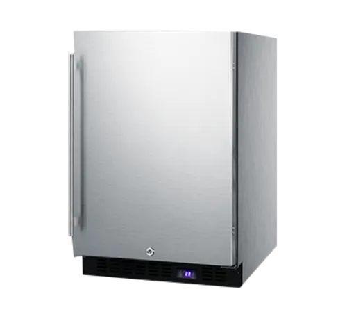 Summit Commercial SCFF53BCSS 23.63'' 1 Section Undercounter Freezer with 1 Right Hinged Solid Door and Front Breathing Compressor