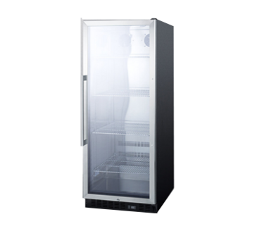 Summit Commercial SCR1156 23.63'' White 1 Section Swing Refrigerated Glass Door Merchandiser