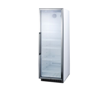Summit Commercial SCR1400W 23.63'' White 1 Section Swing Refrigerated Glass Door Merchandiser