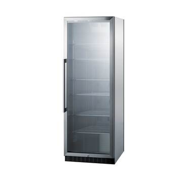 Summit Commercial SCR1401 23.63'' Black 1 Section Swing Refrigerated Glass Door Merchandiser