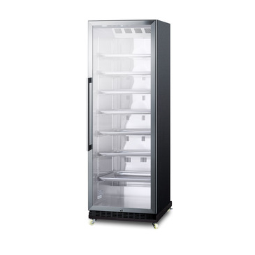 Summit Commercial SCR1401RI 23.63'' Black 1 Section Swing Refrigerated Glass Door Merchandiser