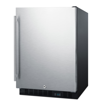Summit Commercial SCR610BLSD 23.63'' 1 Section Undercounter Refrigerator with 1 Right Hinged Solid Door and Front Breathing Compressor