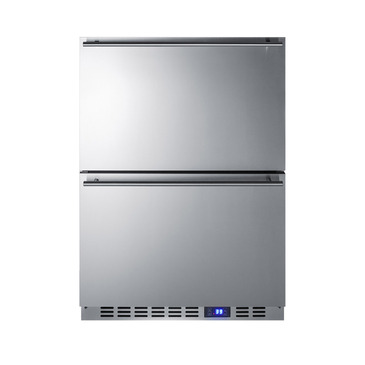 Summit Commercial SPR627OS2D 23.63'' 1 Section Undercounter Refrigerator with 2 Drawers and Front Breathing Compressor