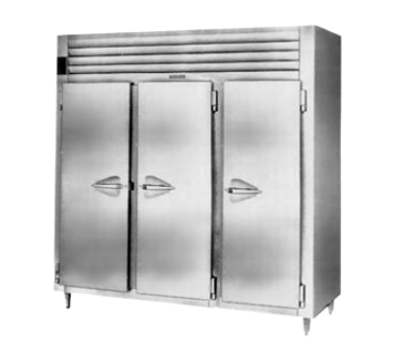 Traulsen AHT332W-FHS 86.13'' 79 cu. ft. Top Mounted 3 Section Solid Door Reach-In Refrigerator