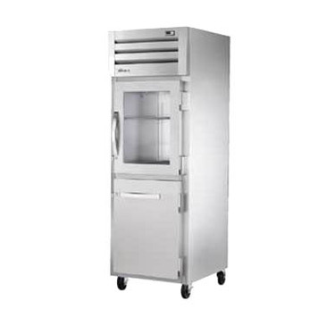 True Mfg. - General Foodservice STA1R-1HG/1HS-HC 27.5'' 31 cu. ft. Top Mounted 1 Section Glass Half Door Reach-In Refrigerator