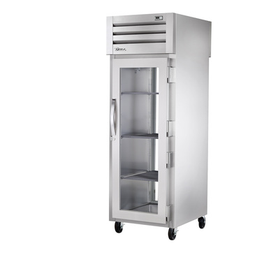 True Mfg. - General Foodservice STA1RPT-1G-1G-HC 27.5'' 31.0 cu. ft. 1 Section Glass Door Pass-Thru Refrigerator