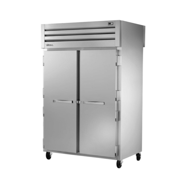True Mfg. - General Foodservice STG2RPT-2S-2G-HC 52.63'' 48.0 cu. ft. 2 Section Glass/Solid Door Pass-Thru Refrigerator