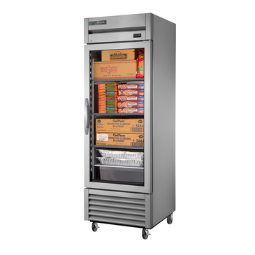 True Mfg. - General Foodservice T-23FG-HC~FGD01 27'' 20.8 cu. ft. Bottom Mounted 1 Section Glass Door Reach-In Freezer