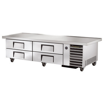 True Mfg. - General Foodservice TRCB-79-86 86.25" 4 Drawer Refrigerated Chef Base with Marine Edge Top - 115 Volts