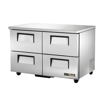 True Mfg. - General Foodservice TUC-48D-4-HC 48.38'' 2 Section Undercounter Refrigerator with 4 Drawers and Front Breathing Compressor
