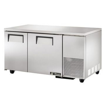 True Mfg. - General Foodservice TUC-60-32F-HC 60.25'' 2 Section Undercounter Freezer with 2 Left/Right Hinged Solid Doors and Front Breathing Compressor