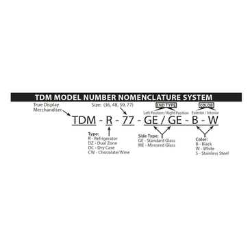 True Mfg. - General Foodservice True Mfg. – Specialty Retail Display TDM-DZ-48-GE/GE-B-W Display Merchandiser