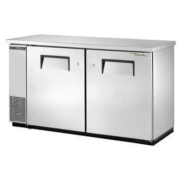 True Mfg. - General Foodservice True TBB-24-60-S-HC Silver 2 Solid Door Refrigerated Back Bar Storage Cabinet, 115 Volts