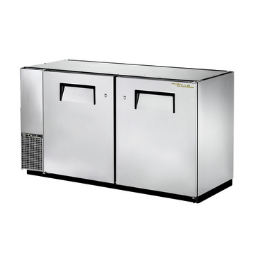 True Mfg. - General Foodservice True TBB-24GAL-60-S-HC Silver 2 Solid Door Refrigerated Back Bar Storage Cabinet, 115 Volts