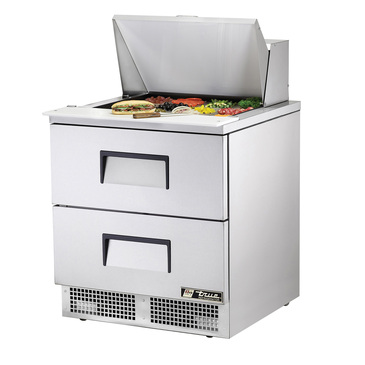 True Mfg. - General Foodservice True TFP-32-12M-D-2 32.13'' 2 Drawer Counter Height Mega Top Refrigerated Sandwich / Salad Prep Table