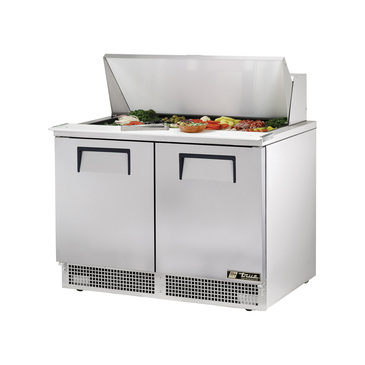 True Mfg. - General Foodservice True TFP-48-18M 48.13'' 2 Door Counter Height Mega Top Refrigerated Sandwich / Salad Prep Table
