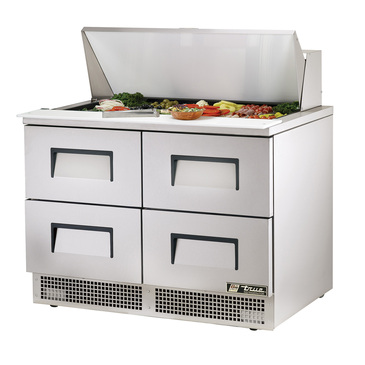 True Mfg. - General Foodservice True TFP-48-18M-D-4 48.13'' 4 Drawer Counter Height Mega Top Refrigerated Sandwich / Salad Prep Table