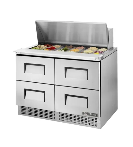 True Mfg. - General Foodservice True TFP-48-18M-D-4 48.13'' 4 Drawer Counter Height Mega Top Refrigerated Sandwich / Salad Prep Table