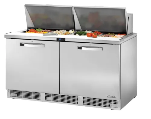 True Mfg. - General Foodservice True TFP-64-24M~SPEC3 64.13'' 1 Door 2 Drawer Counter Height Mega Top Refrigerated Sandwich / Salad Prep Table