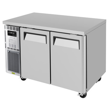 Turbo Air JUF-48-N 47.25'' 2 Section Undercounter Freezer with 2 Left/Right Hinged Solid Doors and Front Breathing Compressor