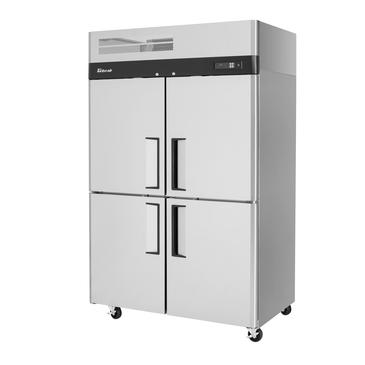 Turbo Air M3F47-4-N 51.75'' 42.1 cu. ft. Top Mounted 2 Section Solid Half Door Reach-In Freezer