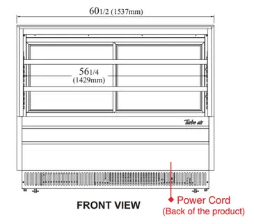 Turbo Air TCGB-60UF-W(B)-N Display Case