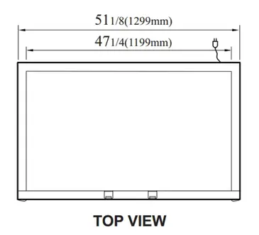 Turbo Air TGF-47SDH-N 51.13'' 42.1 cu. ft. 2 Section White Glass Door Merchandiser Freezer