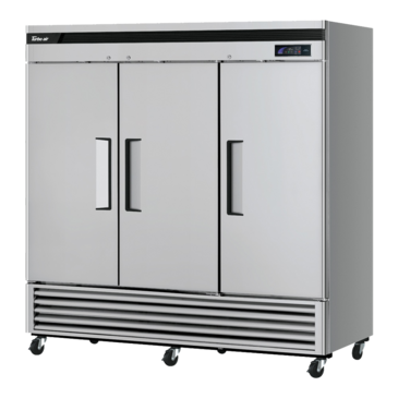 Turbo Air TSF-72SD-N 81.88'' 63.8 cu. ft. Bottom Mounted 3 Section Solid Door Reach-In Freezer