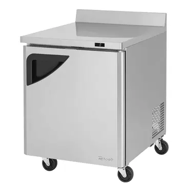 Turbo Air TWF-28SD-N 27.5'' 1 Door ADA Height Worktop Freezer with Side / Rear Breathing Compressor - 6.81 cu. ft.