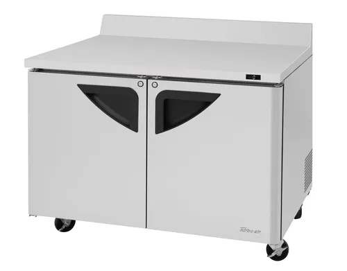 Turbo Air TWF-48SD-N 48.25'' 2 Door ADA Height Worktop Freezer with Side / Rear Breathing Compressor - 12.0 cu. ft.