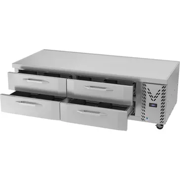 Victory Refrigeration CBR72HC 72" 4 Drawer Refrigerated Chef Base with Marine Edge Top - 115 Volts