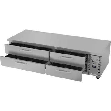 Victory Refrigeration CBR84HC 84" 4 Drawer Refrigerated Chef Base with Marine Edge Top - 115 Volts